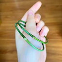 バングル レディース カップル アクセサリー ブレスレット 竹モチーフ 細め チャイナ風 レトロ おしゃれ 緑 プレゼント 誕生日 記念日 2点セット