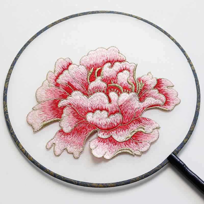 Other - 花 刺繍 ワッペン 牡丹 エスニック ハンドメイド リメイク ドレス 手縫い 青 ピンク 赤 おしゃれ ワンポイント 大きめ 洋服 補修 手芸