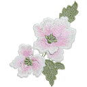 花 刺繍 ワッペン レース 衣類 装飾 布 手縫い ピンク 青 黄色 ハンドメイド リメイク 手芸 おしゃれ 柔らかい シンプル 大きめ