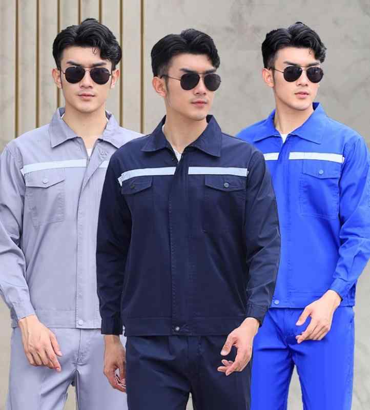 作業服 上下セット 春夏 メンズ レディース 男性用 女性用 前開き ジップアップ ポケット 大きいサイズ..