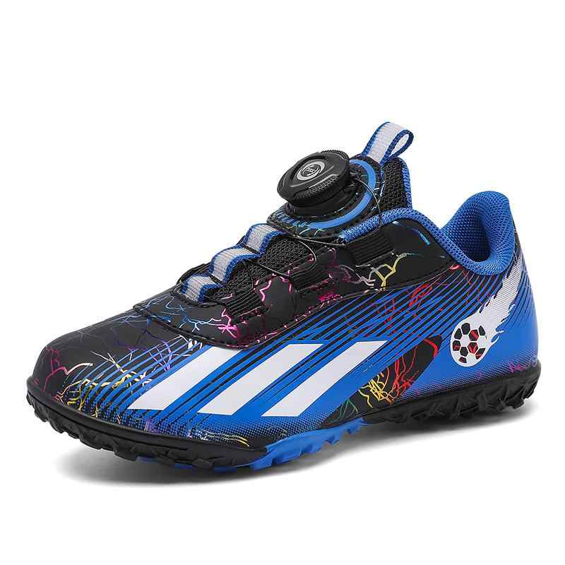 サッカースパイク 子供 ジュニア ユニセックス 衝撃吸収 防滑 回転バックル シューズ TFスタッド 人工芝 フットボール トレーニング スポーツ かっこいい ...