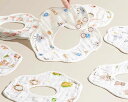 赤ちゃん よだれかけ ガーゼ コットン 6層 男女兼用 吸水 速乾 通気性 新生児 吐き戻し防止 柔らかい かわいい 柄 5枚セット