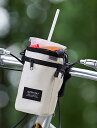自転車 ボトルホルダー おしゃれ サイクリング マウンテンバイク メッセンジャー スポーツ 旅行 通勤 通学 収納 ポータブル 持ち運び 防水 ジッパー ポケット コードストッパー ワンポイント ロゴ 無地 シンプル ベージュ 紫 グレー