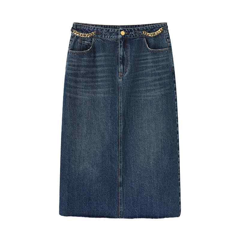 サイズ: 1.2.3.4.5 カラー: デニムブルー スカート丈: ミディ丈