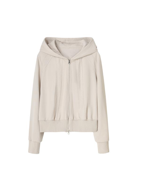 セットアップ レディース パーカー フード ジップアップ カーディガン 半袖 スカート ストレートパンツ 菠萝蜜 春夏 シンプル ルームウェア