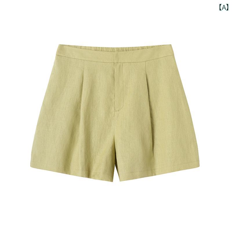 セットアップ ピンク 半袖 ジャケット ショートパンツ 清涼 ラミー混 レトロ オフィス 大きいサイズ レディース おしゃれ