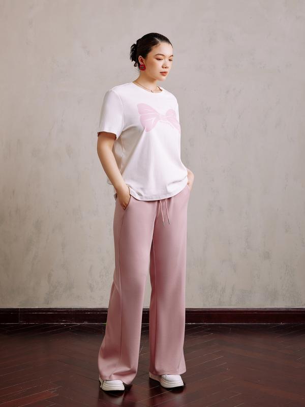 パンツ レディース おしゃれ 大人 薄手 落ち感 微フレア シンプル 美脚 カジュアル 夏