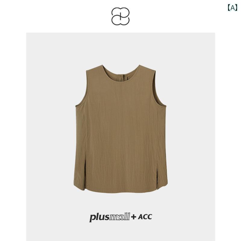 セットアップ レディース おしゃれ ノースリーブ トップス ワイドパンツ ゆったり 体型カバー カジュアル 無地 シンプル 上品 夏