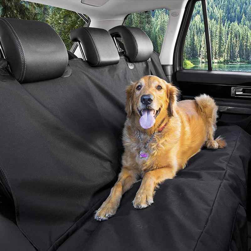 犬 カーシート ペット 汚れ防止 防水 座席 保護 カバー クッション オックスフォード 黒 バックル フッ..