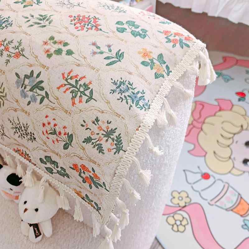 カバー 布 コットンリネン 小さめ 正スクエア 軽量 ソファー アームレスト ミシン プリンター 通気性 ..