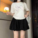バルーンショートパンツ レディース カボチャ 柔らかい ヤング おしゃれ 黒 夏 薄手 ハイウエスト スリム カジュアル ふっくら ランタン シンプル 伸縮性 普段使い 大きいサイズ