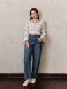 パンツ レディース おしゃれ ストレート デニム 春 ゆったり ワイド レトロ カジュアル 美脚 シンプル(4)