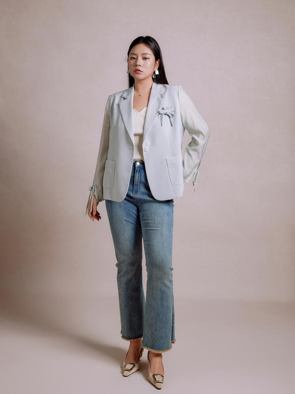 ジャケット レディース 春 リボン おしゃれ 韓国 上品 きれいめ オフィス カジュアル