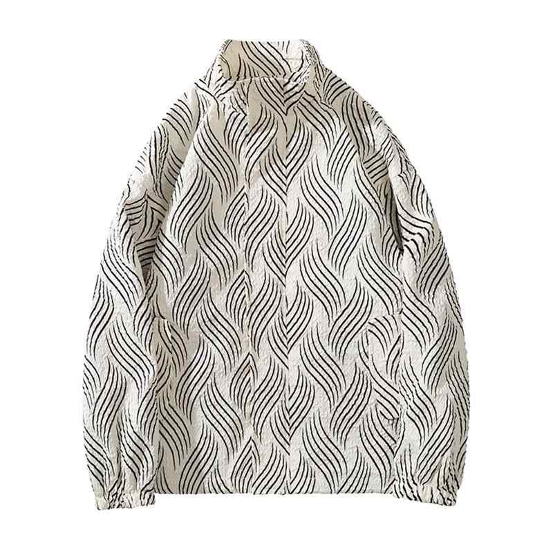 ジャケット メンズ 春秋 長袖 アウター 前開き スタンドカラー ジップアップ ゆったり 大きいサイズ シンプル カジュアル スタイリッシュ 茶 黒 アイボリー