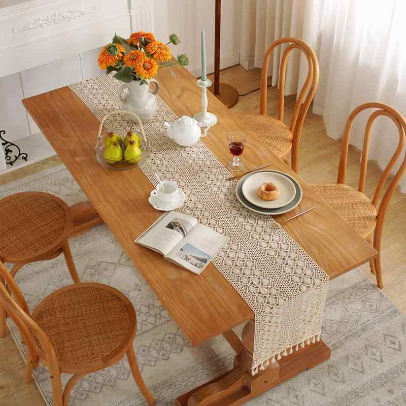 テーブルランナー レース 北欧 アメリカン レトロ 綿糸 装飾 テレビボードカバー ダイニング 家庭用 大..