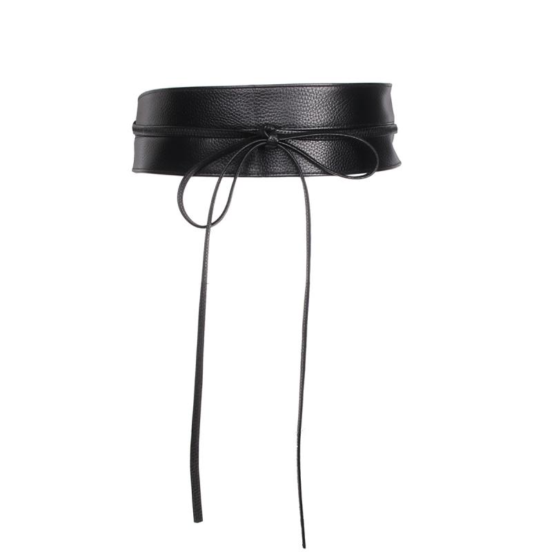 ベルト レディース フェイクレザー 幅広 ライチ柄 黒 ウエストマーク 韓国 ワンピース おしゃれ シンプル