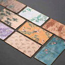 茶巾 茶道 稽古用 家庭用 レトロ チャイナ風 ティータオル マット 厚手 吸水性 ふきん 布 スクエア おしゃれ 花柄 鶴 竹 紫 黄