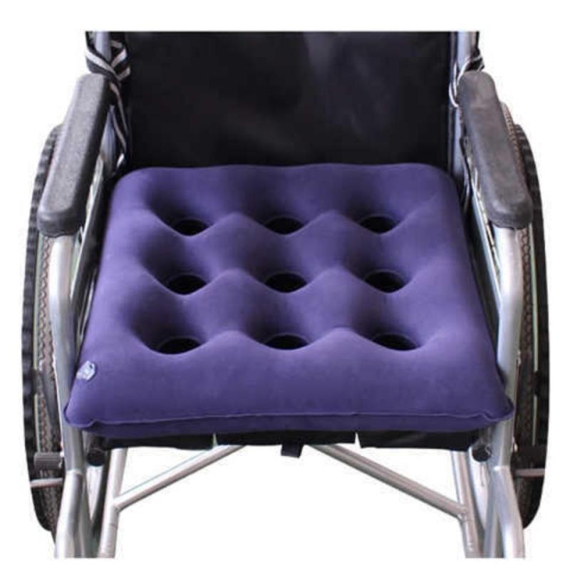 エアクッション車椅子 シンプル インフレータブル 床ずれ 腰痛 防止 厚手 通気性 オフィス チェア 穴 柔らかい 臀部 減圧 ー 四角