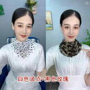 ネックカバー 薄手 小さめ レディース 柔らかい 春夏 セット カラフル おしゃれ 日焼け防止 メッシュ フェイク カラー 韓国 旅行 普段使い 花 ドット柄 ...