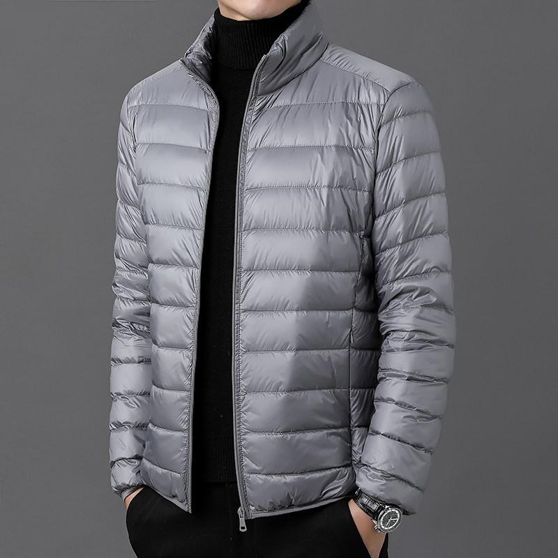 ダウンジャケット おしゃれ メンズ 軽量 薄手 立ち襟 スタンドカラー スタンドカラー フード 秋冬 保温 ショート丈 スポーツ カジュアル