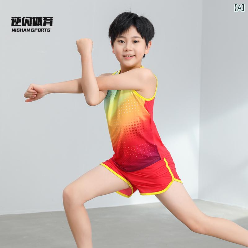 楽天フロントップ楽天市場店スポーツ 陸上競技 キッズ ジュニア 男の子 女の子 ランニング ウェア チーム 対応 半袖 ショートパンツ 長距離 短距離 試合用 ユニフォーム