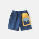 ハーフパンツ 男の子 綿 通気性 夏 ゆったり シンプル カジュアル 配色(4)