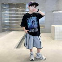 セットアップ 男の子 キッズ おしゃれ 夏 半袖 カジュアル 中学生 大きめサイズ クール トップス パンツ 夏服