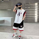 セットアップ 男の子 キッズ おしゃれ 夏 薄手 ノースリーブ スポーツ 大きいサイズ カジュアル