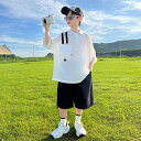 セットアップ 男の子 キッズ おしゃれ 夏 半袖 シャツ 大きいサイズ 子供 カジュアル 夏服 ストリート 涼しい 快適