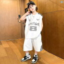 セットアップ 男の子 キッズ おしゃれ 夏 薄手 スポーツ ノースリーブ トップス ショートパンツ カジュアル 子供 夏服