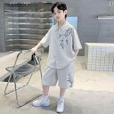 セットアップ 男の子 キッズ おしゃれ チャイナ風 子供 半袖 唐装 中国風 夏 竹柄 ゆったり 涼しい 快適