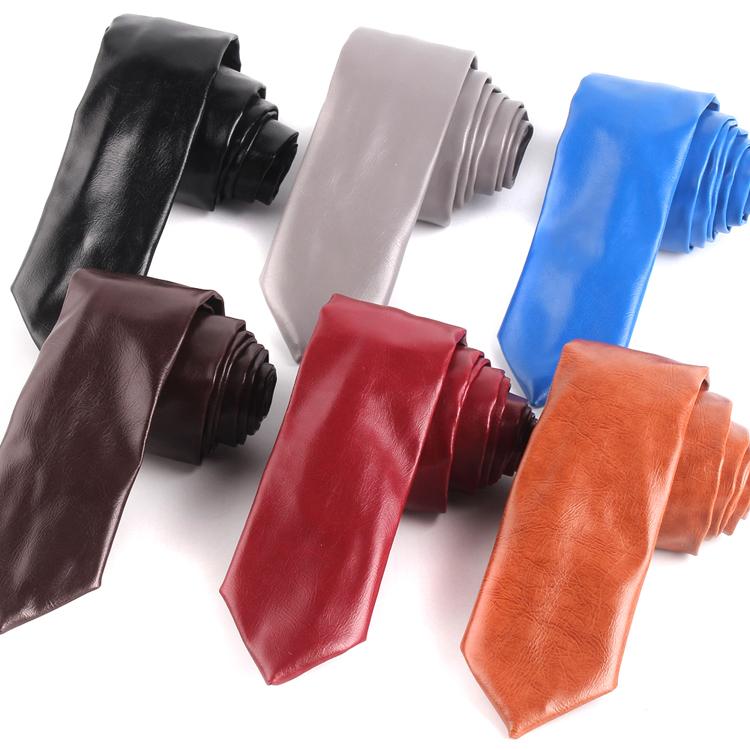 レザーネクタイ おしゃれ メンズ レディース PU ナロー スリムタイ スーツ アクセサリー 小物 韓国 ビジネス 冠婚葬祭 パーティー イベント カジュアル モード シック スタイリッシュ パンク ロック 父の日 就職祝い ギフト 黒 白 茶色