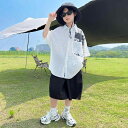 シャツ 子供 男の子 キッズ おしゃれ 夏 半袖 カジュアル 中学生 小学生 涼しい 快適 襟 ゆったり