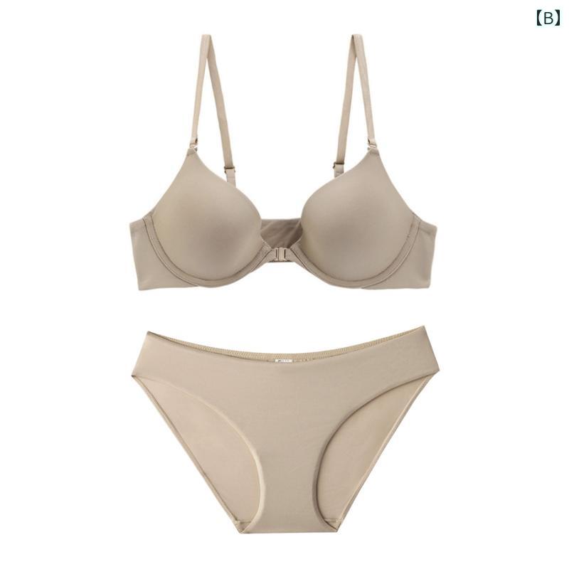 ブラジャー レディース 下着 おしゃれ セクシー 前ホック 小胸 盛れる ソフトワイヤー 薄手 カップ 快適 インナー 薄手 シンプル
