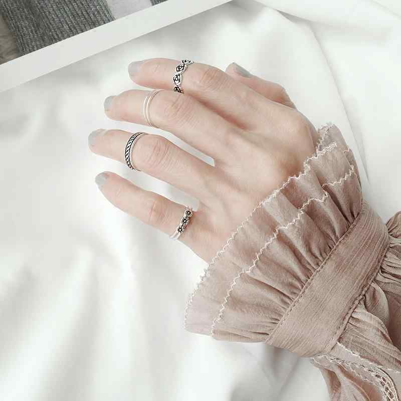 指輪 レディース トゥリング シルバー 韓国 調整 レトロ つま先 シンプル おしゃれ 花 アクセサリー おでかけ プレゼント