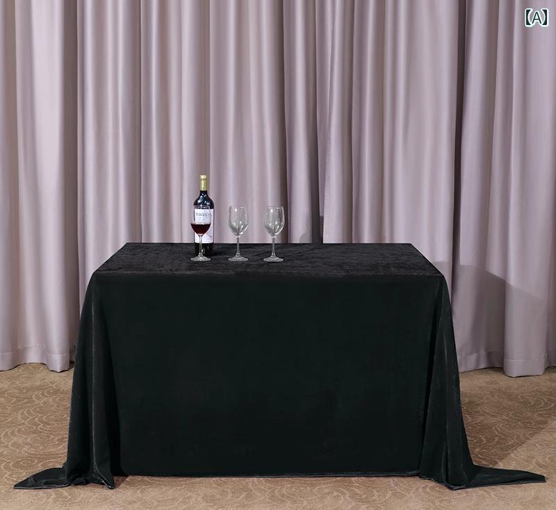 テーブルクロス ベロア 厚手 大きめ ロング スクエア 会議 展示会 イベント 受付 ホテル 麻雀 敷物 布 ..