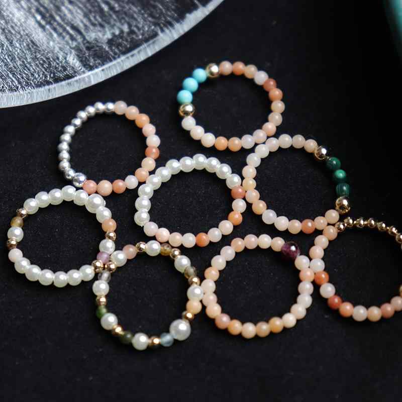 トゥリング ゴールド ふんわり 伸縮性 つま先 レディース 調整 シンプル ナチュラル レトロ おしゃれ おでかけ アクセサリー パール サンダル セット