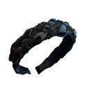 カチューシャ 大人 おしゃれ ヘアバンド レディース ストーン 編み込み 太め ボリューム 華やか 上品 外出 パーティー 髪飾り