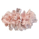 ヘアクリップ 可愛い レディース レース 花柄 スカラップ フリル 装飾 上品 エレガント フェミニン ヘアアクセサリー 半結び 髪留め シンプル