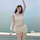 水着 レディース おしゃれ セパレート 体型カバー ボクサーパンツ 透け感 シフォン おしゃれ 小顔効果 温泉 リゾート ダイエット風 夏