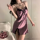 ネグリジェ キャミソールワンピース レディース ランジェリー 夏 涼しい 快適 セクシー ピンク フェミニン 家着 ルームウェア