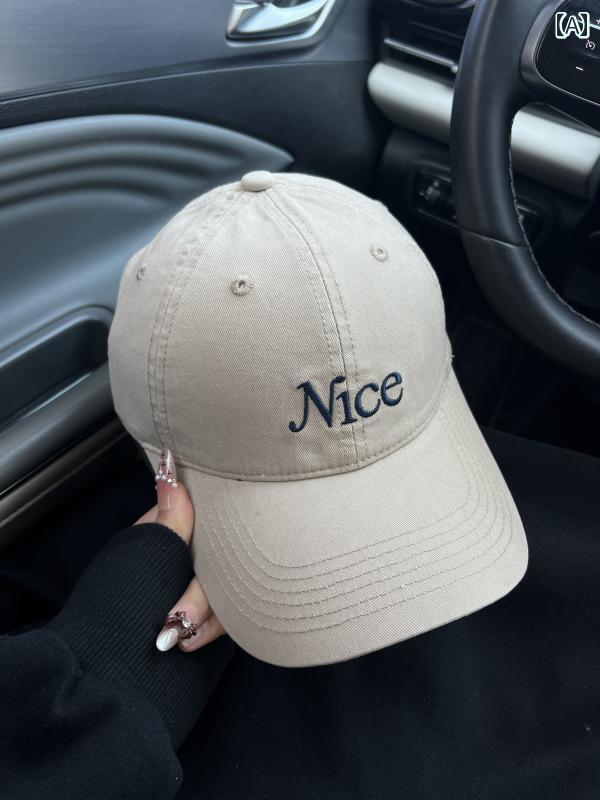 Cap - キャップ レディース おしゃれ カジュアル 男女兼用 ロゴ 刺繍 日焼け防止 カジュアル 小顔効果 遮光 つば 春夏