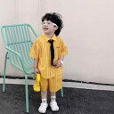 セットアップ キッズ おしゃれ 男の子 女の子 夏 半袖 シャツ ハーフパンツ 半ズボン ストライプ 韓国 カジュアル 涼しい 洋服