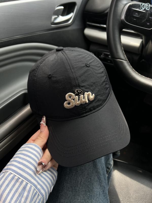 キャップ レディース おしゃれ カジュアル 帽子 春夏 韓国 ソフト 速乾 ロゴ 刺繍 カジュアル マカロン..