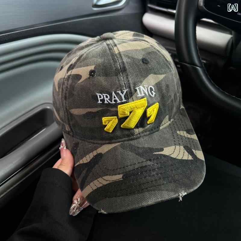 キャップ レディース おしゃれ カジュアル 帽子 メンズ 迷彩柄 カーキ 平つば カジュアル 韓国 ストリート アウトドア 春夏(4)