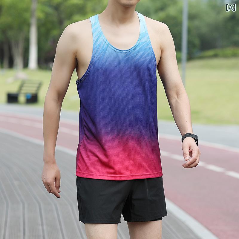 タンクトップ メンズ おしゃれ 夏 薄手 速乾 マラソン ランニング ノースリーブ ス...