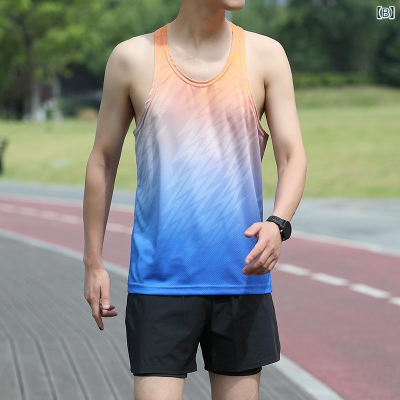 タンクトップ メンズ おしゃれ 夏 薄手 速乾 マラソン ランニング ノースリーブ ス...