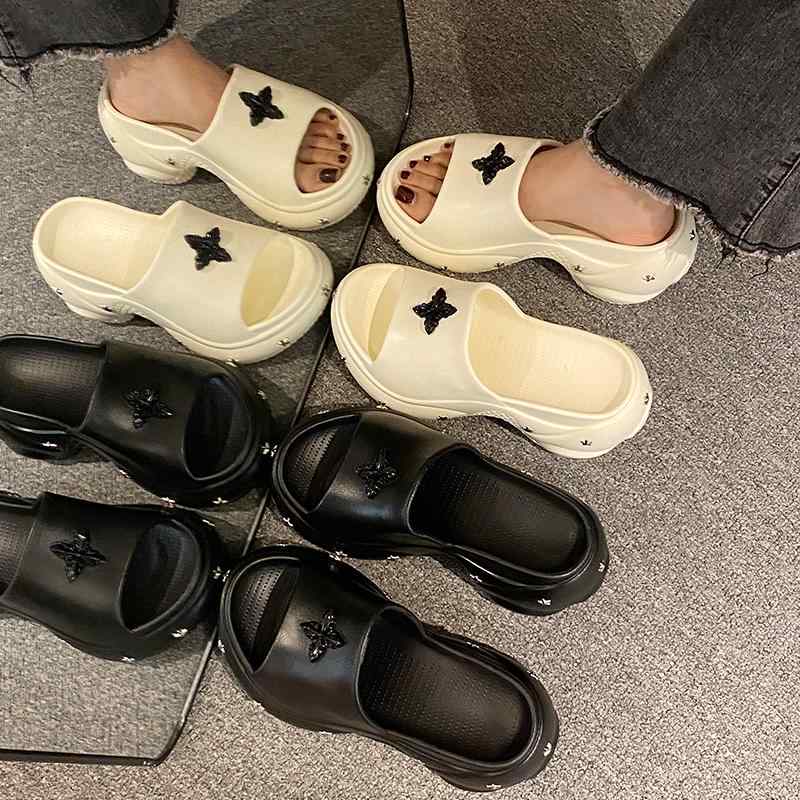 eva サンダル 厚底 レディース 室内 滑りにくい 軽い 静音 防臭 柔らかい クッション 履きやすい リカバリー コンフォート スリッパ シューズ バスルーム アウトドア ビーチ 普段使い Y2K パンク カジュアル 白 黒 星 スタッズ