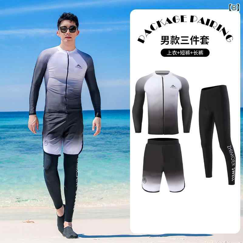 ラッシュガード 水着 上下セット メンズ 長袖 パンツ セパレート 速乾 日焼け防止 ...
