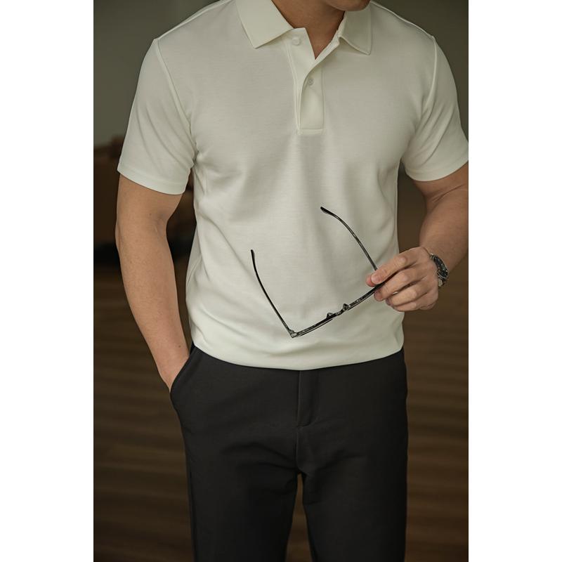 加工: ノーアイロン加工 素材: 綿混紡 袖タイプ: レギュラー 袖丈: 半袖 襟型: ポロカラー 柄: 無地 サイズ: 3XL.2XL.M.L.XL カラー: オフホワイト.ネイビー.グレー